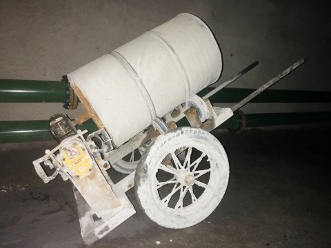 花园煤矿自主设计简易搅拌机使用效果好