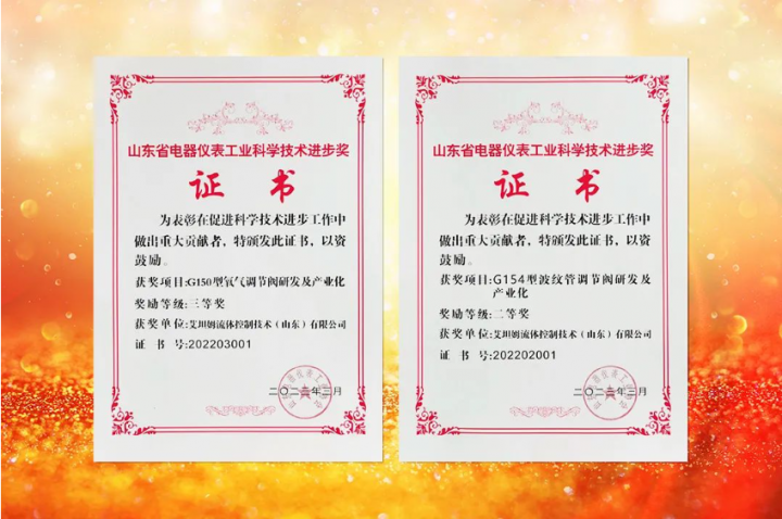 这两个项目荣获2022年山东电器仪表工业协会科学技术进步奖
